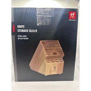Zwilling Knife Storage Block Extra Large 20 Slot Hardwood Holder Organizer